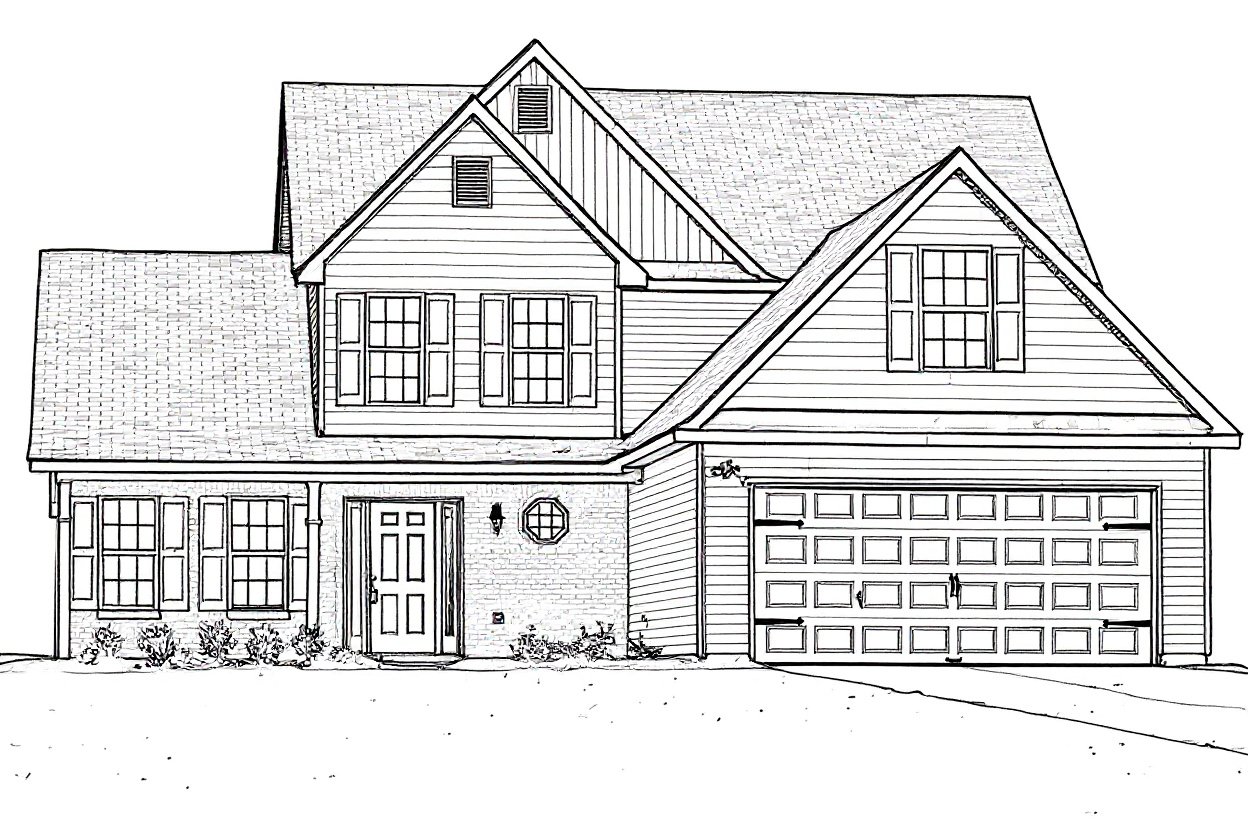 Homes & places coloring page