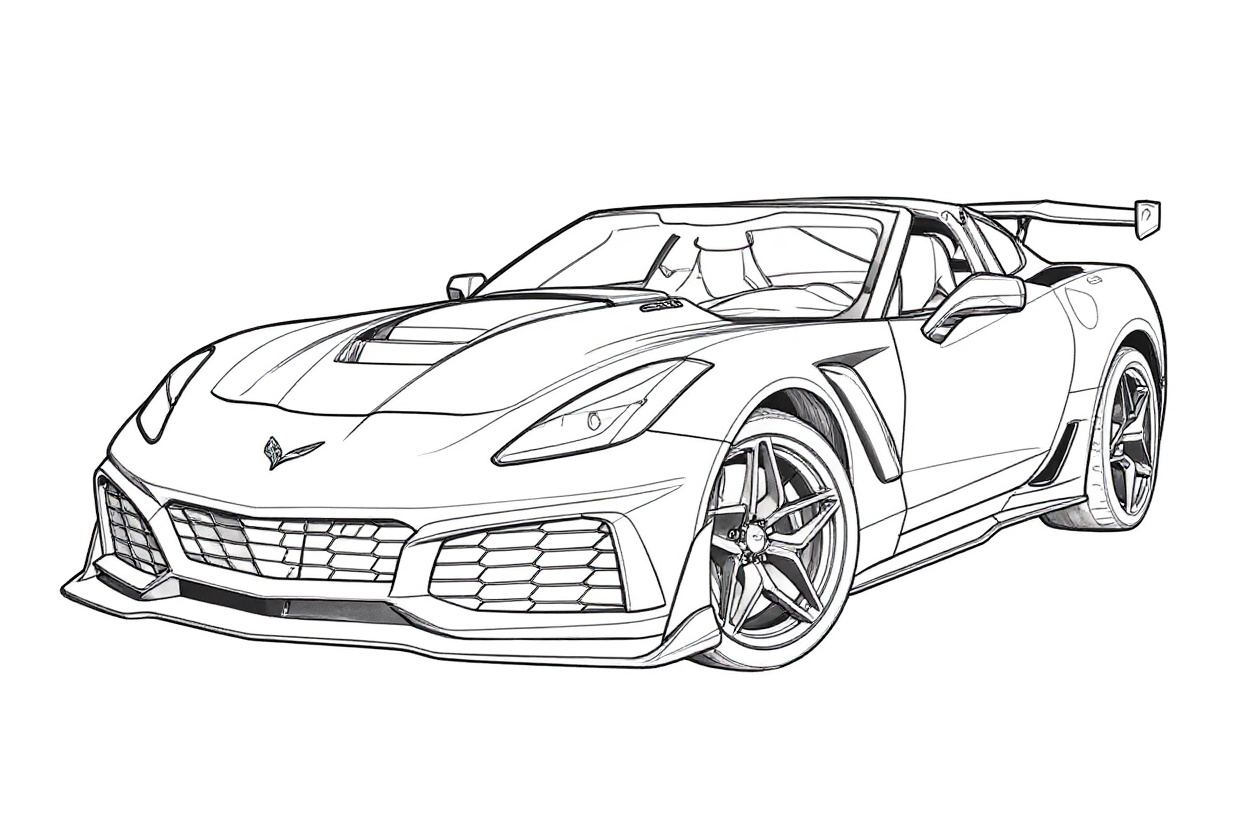 Cars & toys coloring page